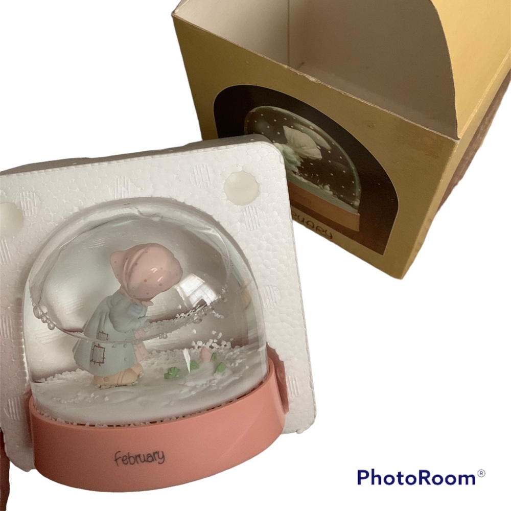 Precious Moments February Water Dome NWT